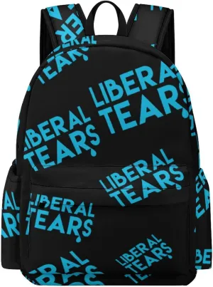 Blue Liberal Tears Travel Hiking Laptop Backpack for Men Women Camping Gym Backpacks Funny Casual Bag Gift