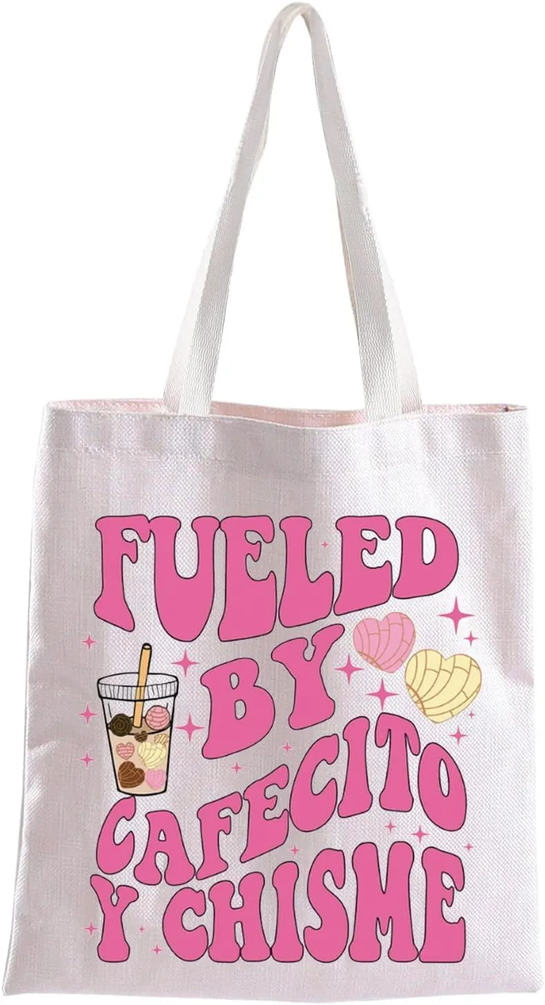 BLUPARK Fueled By Cafecito Y Chisme Tote But First Cafecito Y Chisme Chingona Bag Mexican Chismosa Tote Mexican Latina Gift