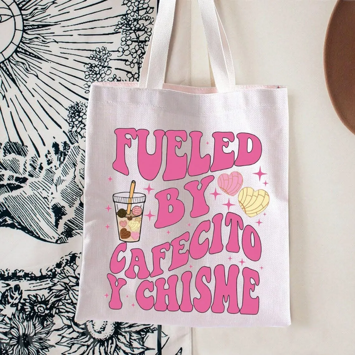 BLUPARK Fueled By Cafecito Y Chisme Tote But First Cafecito Y Chisme Chingona Bag Mexican Chismosa Tote Mexican Latina Gift
