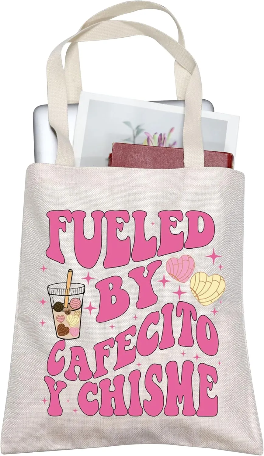 BLUPARK Fueled By Cafecito Y Chisme Tote But First Cafecito Y Chisme Chingona Bag Mexican Chismosa Tote Mexican Latina Gift