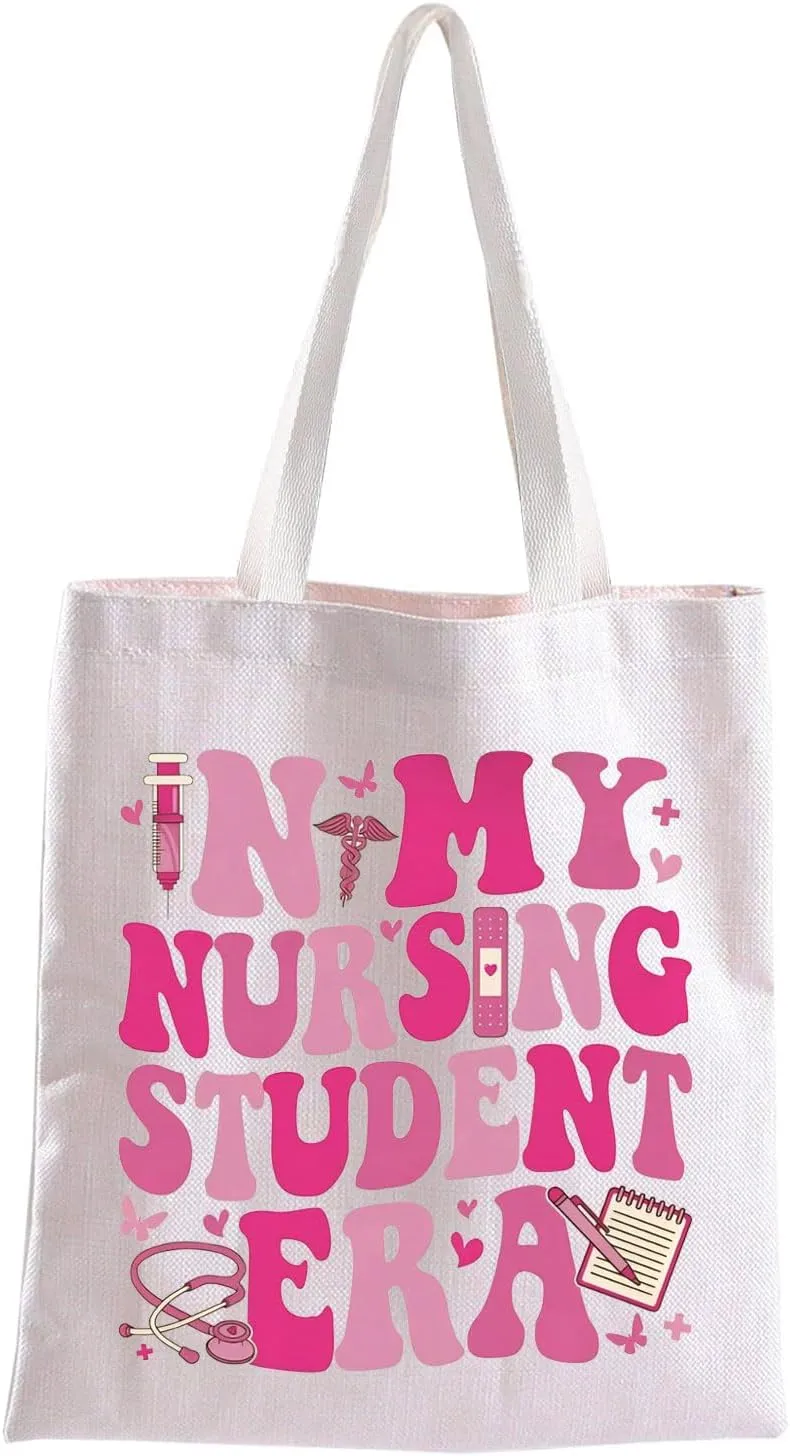 BLUPARK In My Nurse Student Era Tote Bag Nurse Bag Nurse Tote Bag New Nurse Gift Nursing Era Tote Bag Future Nurse Gift
