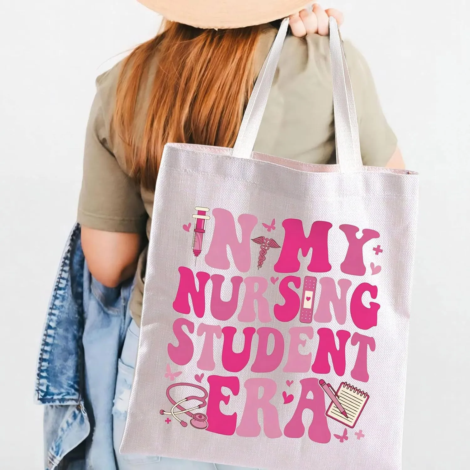 BLUPARK In My Nurse Student Era Tote Bag Nurse Bag Nurse Tote Bag New Nurse Gift Nursing Era Tote Bag Future Nurse Gift