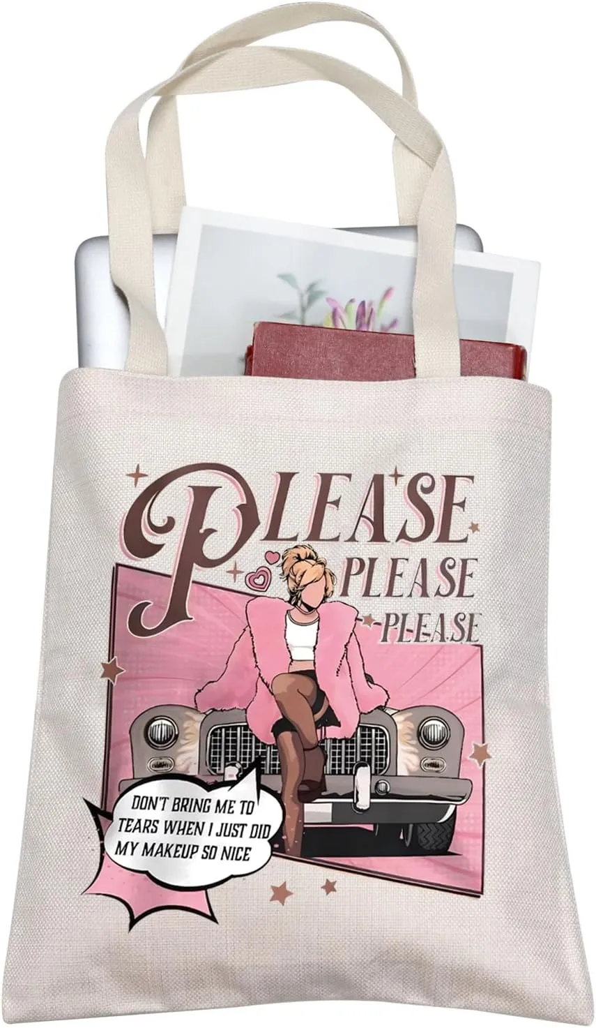 BLUPARK Please Please Please Tote Bag Singer Album Inspired Gift Singer Tote Bag Singer Merch Music Lover Gift Feminist Bag