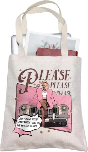 BLUPARK Please Please Please Tote Bag Singer Album Inspired Gift Singer Tote Bag Singer Merch Music Lover Gift Feminist Bag