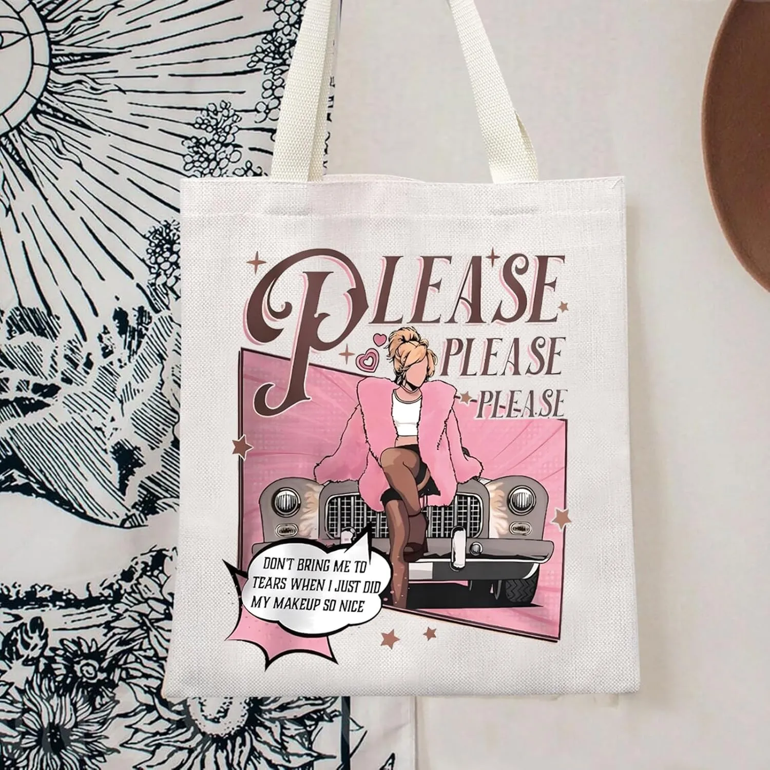 BLUPARK Please Please Please Tote Bag Singer Album Inspired Gift Singer Tote Bag Singer Merch Music Lover Gift Feminist Bag