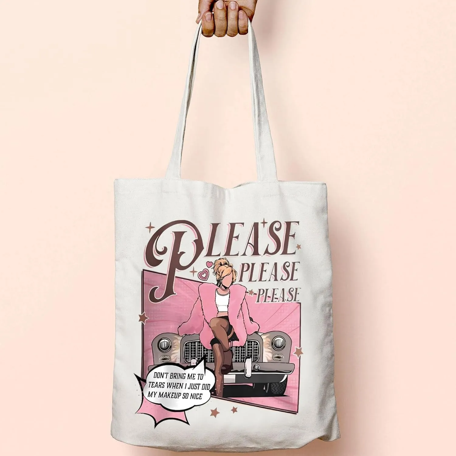 BLUPARK Please Please Please Tote Bag Singer Album Inspired Gift Singer Tote Bag Singer Merch Music Lover Gift Feminist Bag