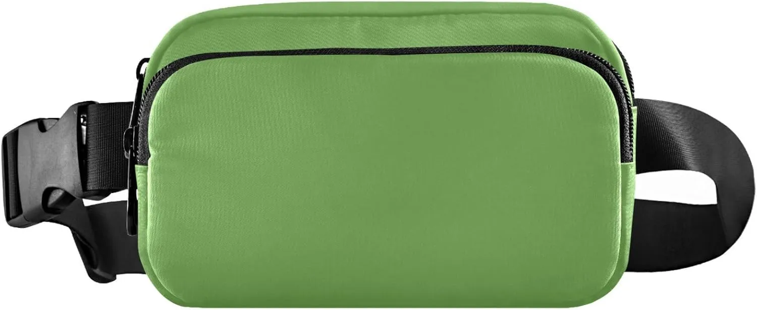Boccsty Plain Matte Lime Belt Bag for Women Men Fanny Pack Small Waist Pouch Crossbody Bags for Outdoor Hiking Running Travel
