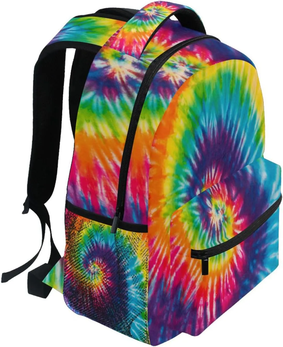 Boccsty Rainbow Swirl Tie Dye Kids Backpack for Boys Girls Boho Spiral Backpacks Preschool Toddler BookBags Kindergarten Elemetary School Bags