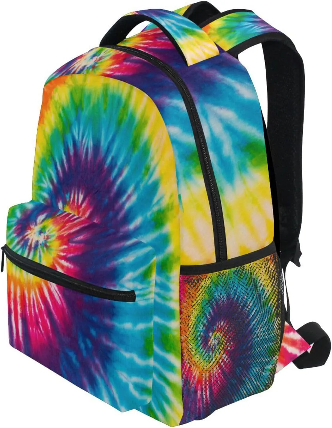 Boccsty Rainbow Swirl Tie Dye Kids Backpack for Boys Girls Boho Spiral Backpacks Preschool Toddler BookBags Kindergarten Elemetary School Bags