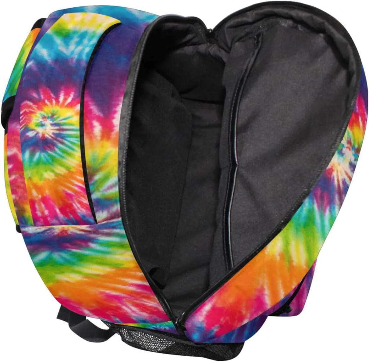 Boccsty Rainbow Swirl Tie Dye Kids Backpack for Boys Girls Boho Spiral Backpacks Preschool Toddler BookBags Kindergarten Elemetary School Bags