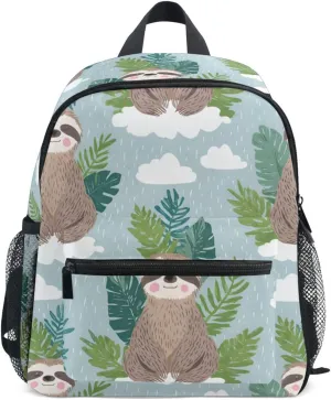 Bolaz Upgraded Backpack for School Teenagers Girls Boys-Cute Sloth Pattern,Travel Bag with Chest Buckle and Whistle
