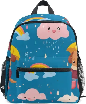 Bolaz Upgraded Backpack for School Teenagers Girls Boys-Puppy Umbrella Pattern,Travel Bag with Chest Buckle and Whistle