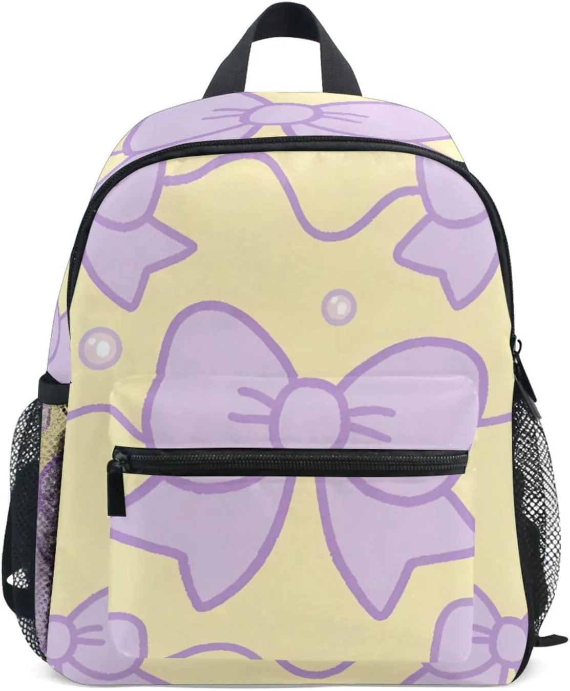Bolaz Upgraded Backpack for School Teenagers Girls Boys-Purple Bow Pattern,Travel Bag with Chest Buckle and Whistle