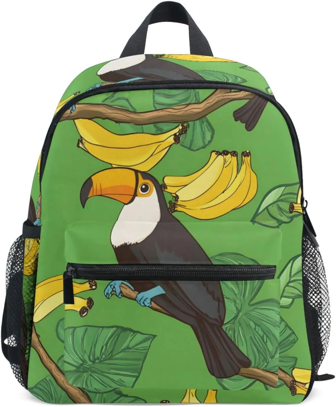 Bolaz Upgraded Backpack for School Teenagers Girls Boys-Toucan Yellow Banana Pattern,Travel Bag with Chest Buckle and Whistle