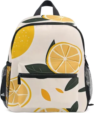 Bolaz Upgraded Backpack for School Teenagers Girls Boys-Yellow Lemon Pattern,Travel Bag with Chest Buckle and Whistle