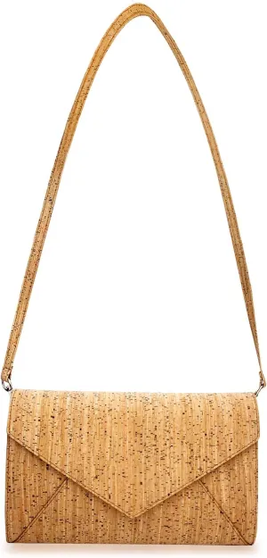 boshiho Natural Cork Crossbody Bag, Women Vegan Handbag Cork Clutch Wallet