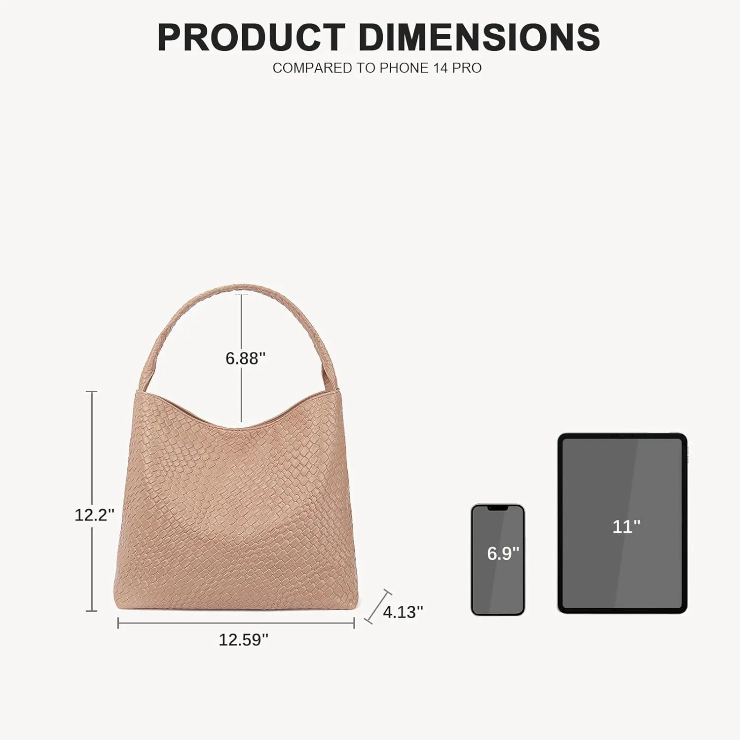 BOSTANTEN Shoulder Bag for Women Trendy Summer Hobo Handbag Purse Top-handlde Tote Bag
