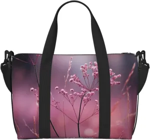 Botanical Floral print Handbag Oxford shoulder bag casual shoulder bag weekend bag large capacity storage bag