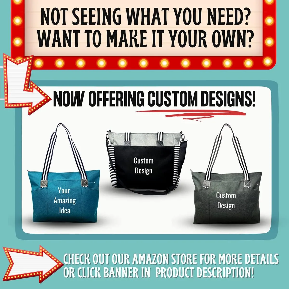 Brooke & Jess Designs Tote Bag for Grandma – Sturdy Canvas Grandma Tote w/Zipper & Inner Pocket Grandma Bag for Everyday Use