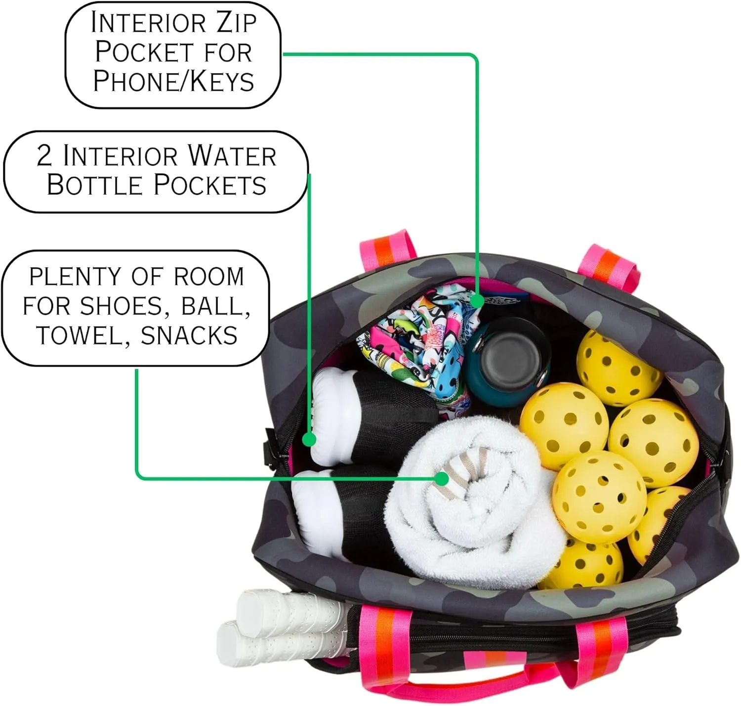 Brooklyn Pickleball Bag - Women's Pickleball Bag, Quality Construction, Functional And Stylish Design