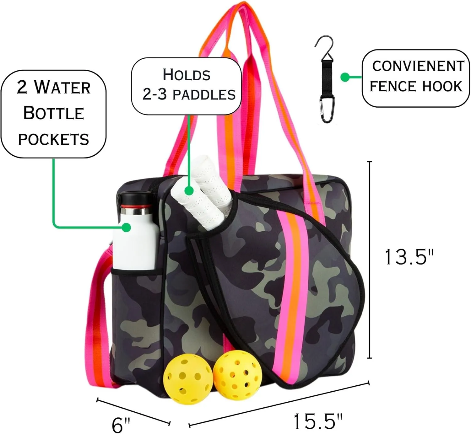 Brooklyn Pickleball Bag - Women's Pickleball Bag, Quality Construction, Functional And Stylish Design