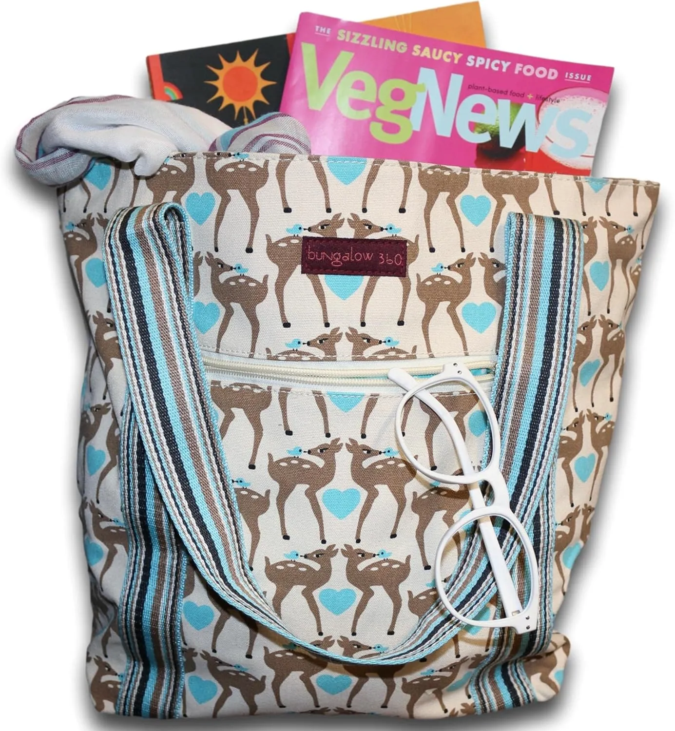 bungalow 360 Vegan Striped Tote Bag