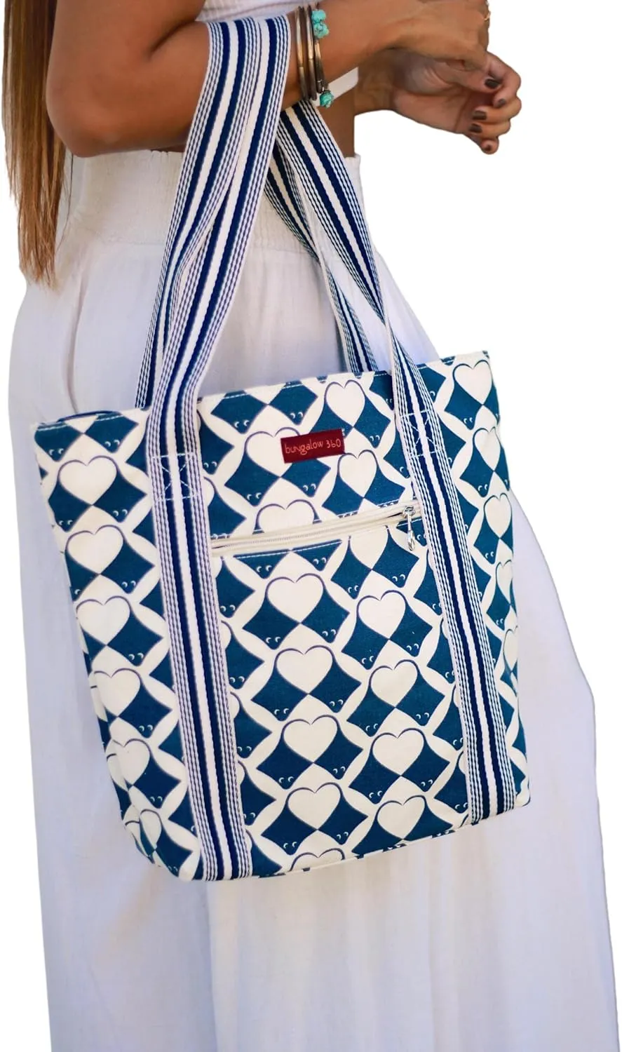 bungalow 360 Vegan Striped Tote Bag
