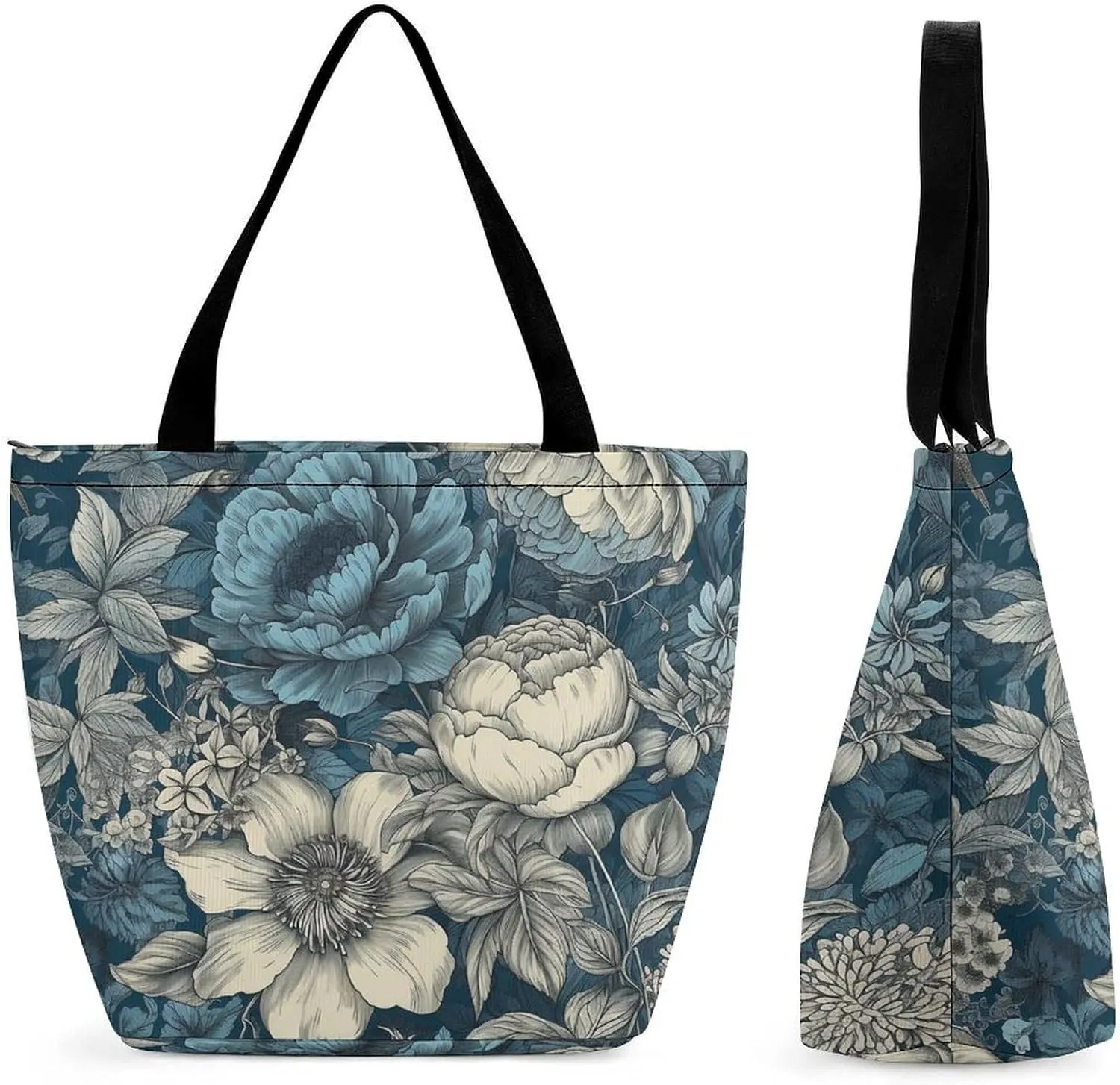 Burr Texture Style Tote Bag for Women Grocery Bags Foldable Shopping Bag Large Reusable Handbags for Work Travel