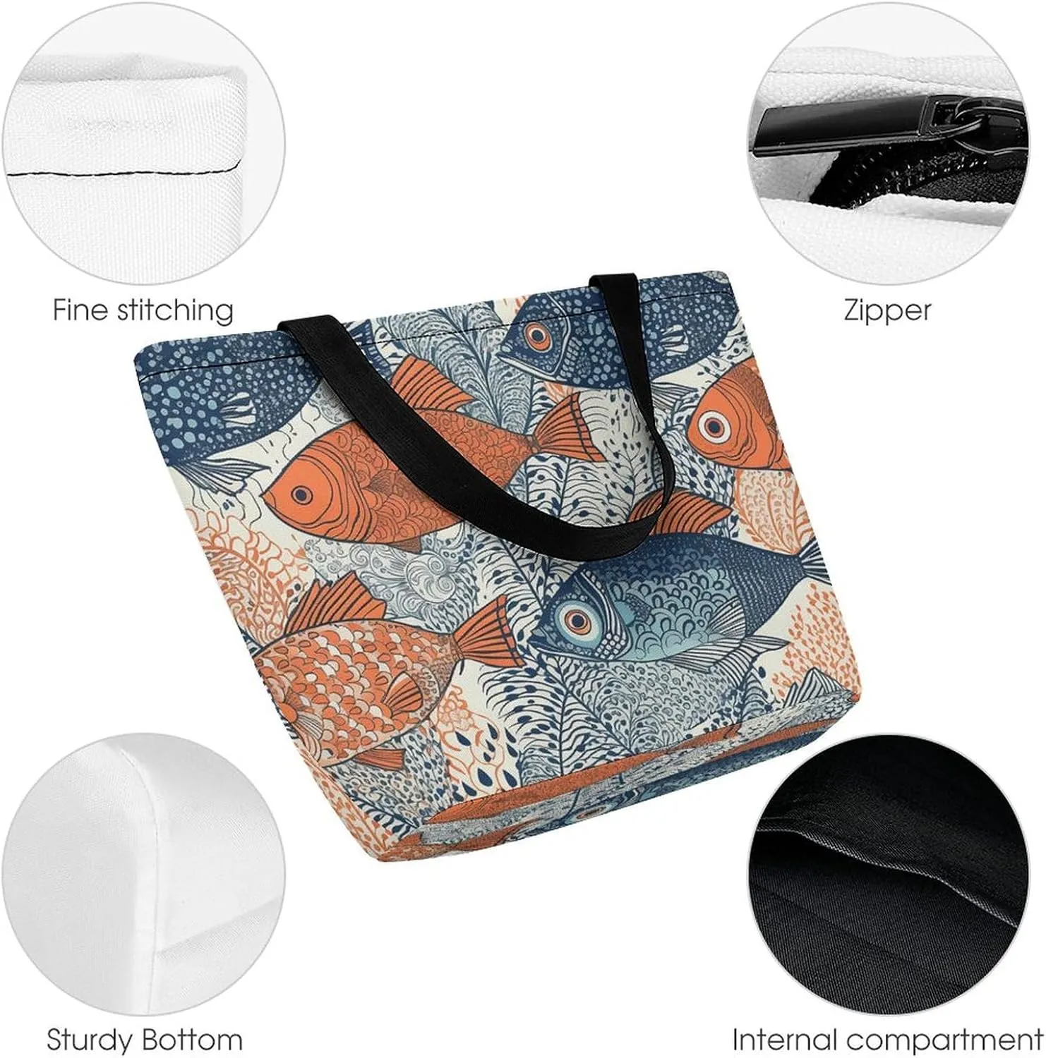 Burr Texture Style Tote Bag for Women Grocery Bags Foldable Shopping Bag Large Reusable Handbags for Work Travel