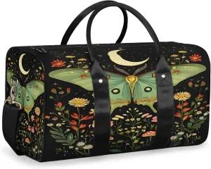 Butterfly Duffle Bag for Travel, Overnight Weekend Gym Carry On Luggage Bag, Floral Travel Duffel Bag for Men Women