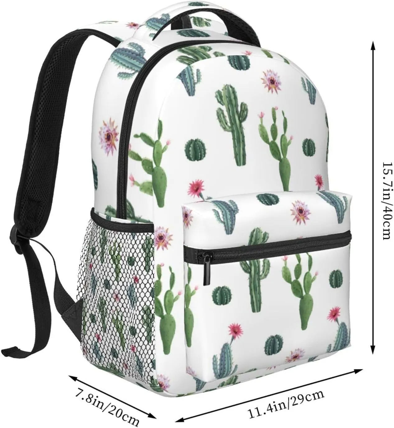 Cactus Backpack Succulent Laptop Backpacks Travel Hiking Camping Bag Plants Bag Casual Daypack Backpack