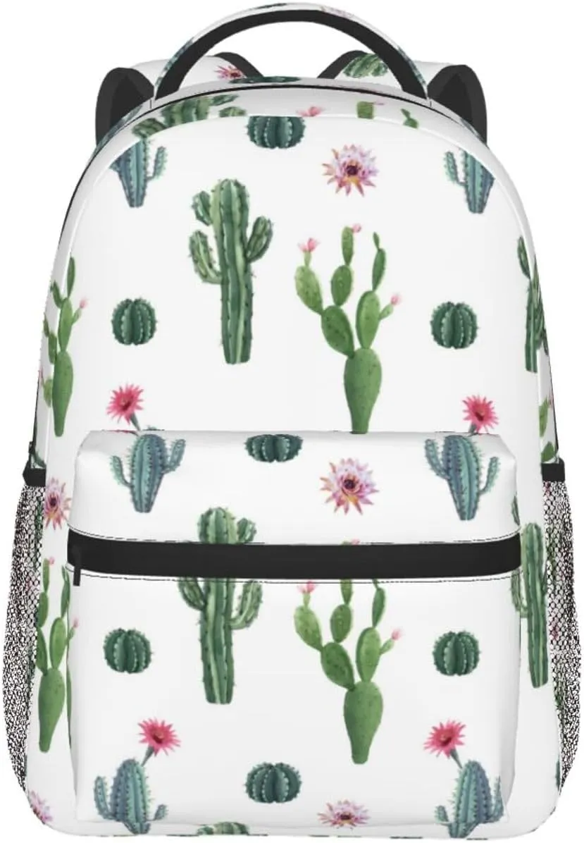Cactus Backpack Succulent Laptop Backpacks Travel Hiking Camping Bag Plants Bag Casual Daypack Backpack