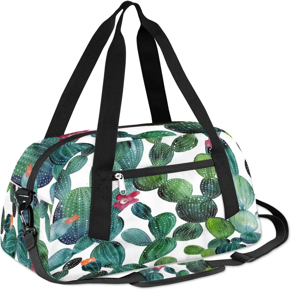Cactus Floral Gym Bag, Duffle Bag, Weekender Bag, Duffel Bag, Overnight Bag, Travel Duffel Bag, Dance Bag, Tote Bag, Beach Bag, Pool Bag, Gym Duffle Bag, Carry on Bag