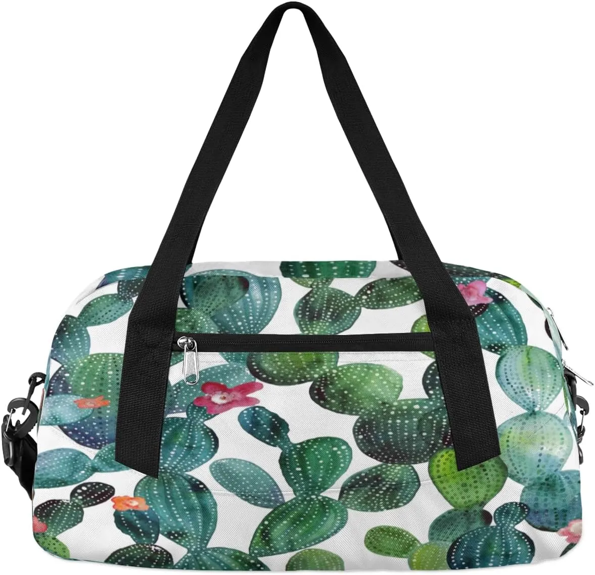 Cactus Floral Gym Bag, Duffle Bag, Weekender Bag, Duffel Bag, Overnight Bag, Travel Duffel Bag, Dance Bag, Tote Bag, Beach Bag, Pool Bag, Gym Duffle Bag, Carry on Bag
