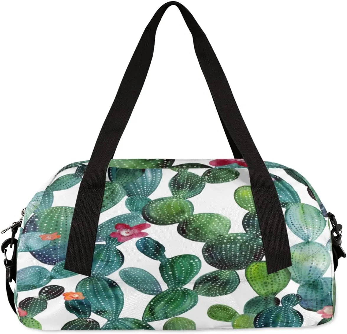 Cactus Floral Gym Bag, Duffle Bag, Weekender Bag, Duffel Bag, Overnight Bag, Travel Duffel Bag, Dance Bag, Tote Bag, Beach Bag, Pool Bag, Gym Duffle Bag, Carry on Bag