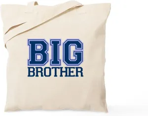 CafePress Big Brother Varsity Tote Bag Natural Canvas Tote Bag, Reusable Shopping Bag