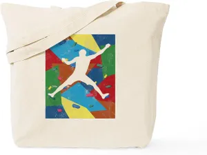 CafePress Boulder Vintage Wall Climbing Sports Gift Tote Bag Reusable Natural Beige Canvas Shopping Bag