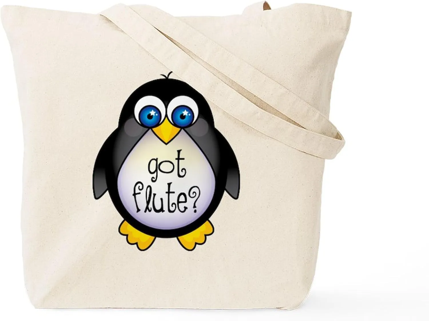 CafePress Cute Got Flute Tote Bag Natural Canvas Tote Bag, Reusable Shopping Bag