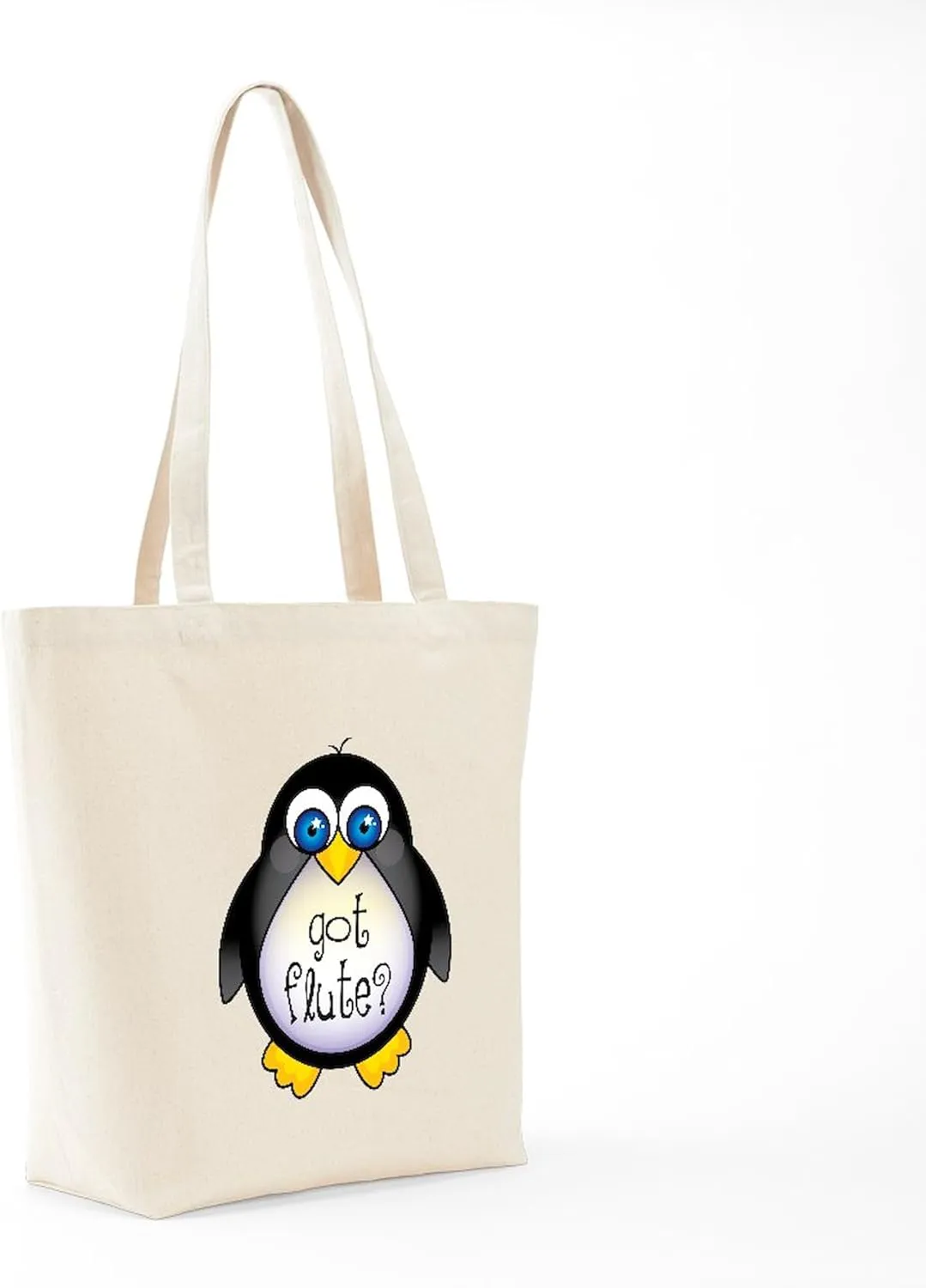 CafePress Cute Got Flute Tote Bag Natural Canvas Tote Bag, Reusable Shopping Bag