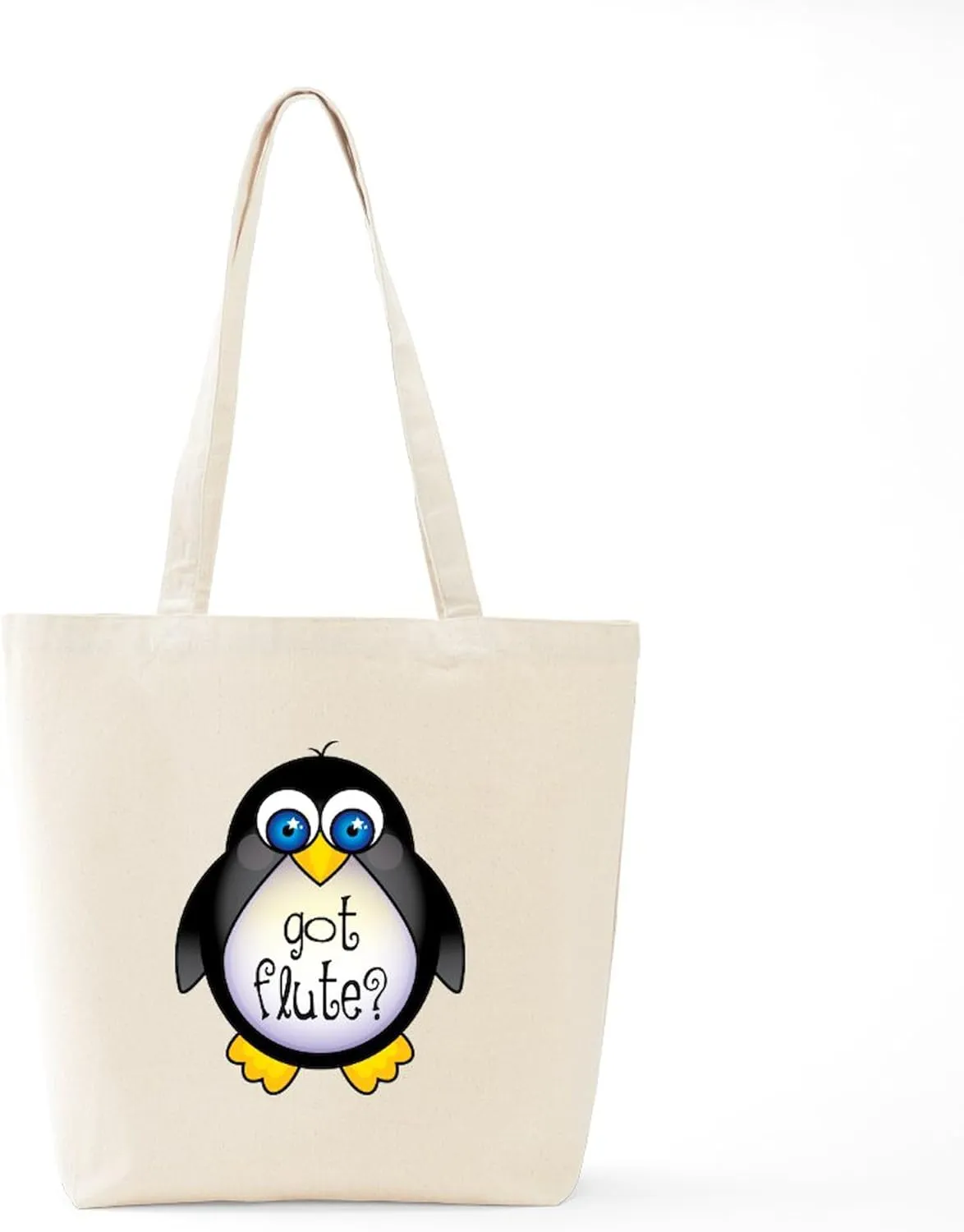 CafePress Cute Got Flute Tote Bag Natural Canvas Tote Bag, Reusable Shopping Bag