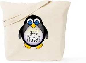CafePress Cute Got Flute Tote Bag Natural Canvas Tote Bag, Reusable Shopping Bag