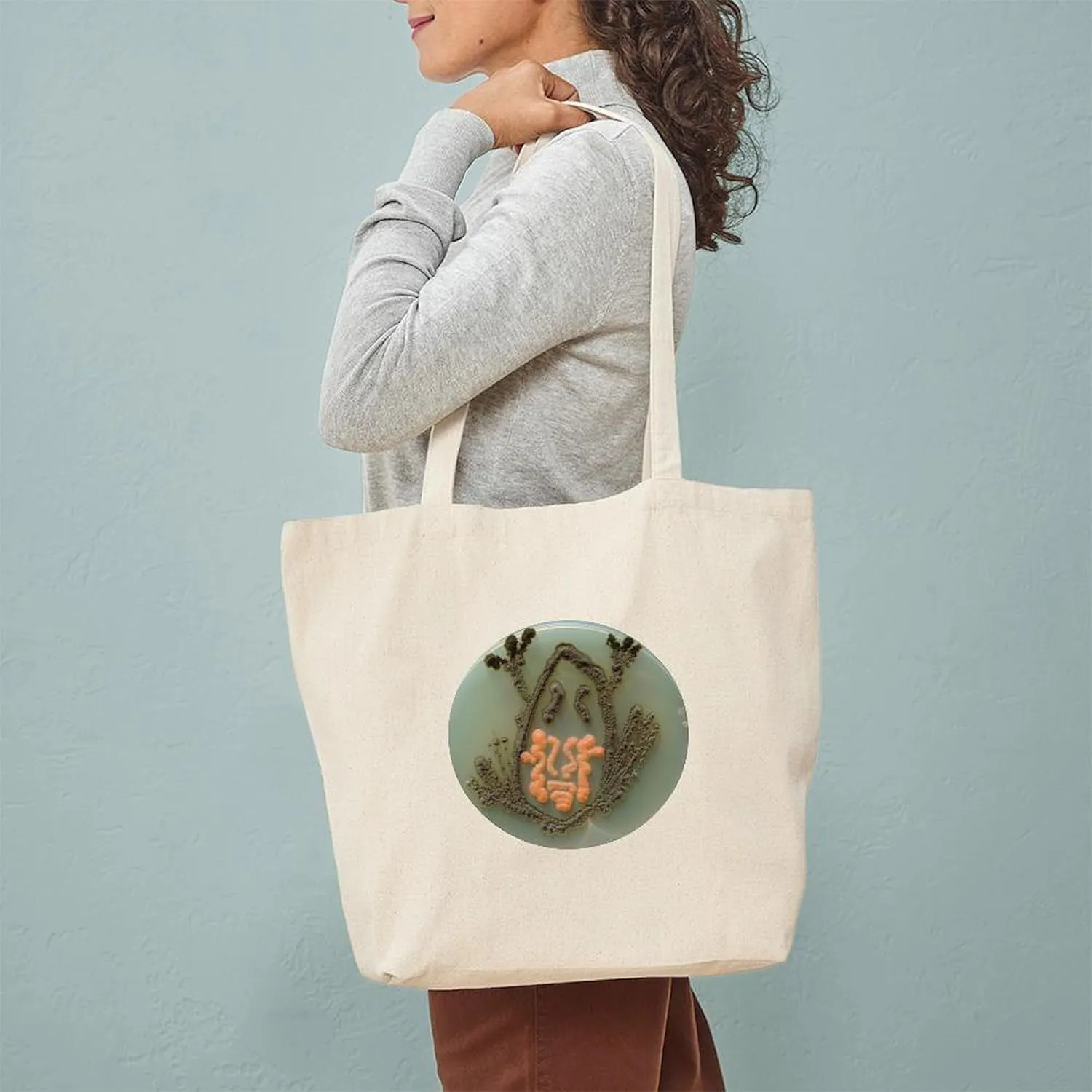 CafePress Frog Tote Bag Reusable Natural Beige Canvas Shopping Bag