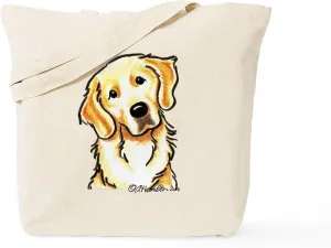CafePress Golden Retriever Portrait Tote Bag Natural Canvas Tote Bag, Reusable Shopping Bag