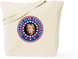 CafePress Hillary For President Presidential Seal Tote Bag Natural Canvas Tote Bag, Reusable Shopping Bag