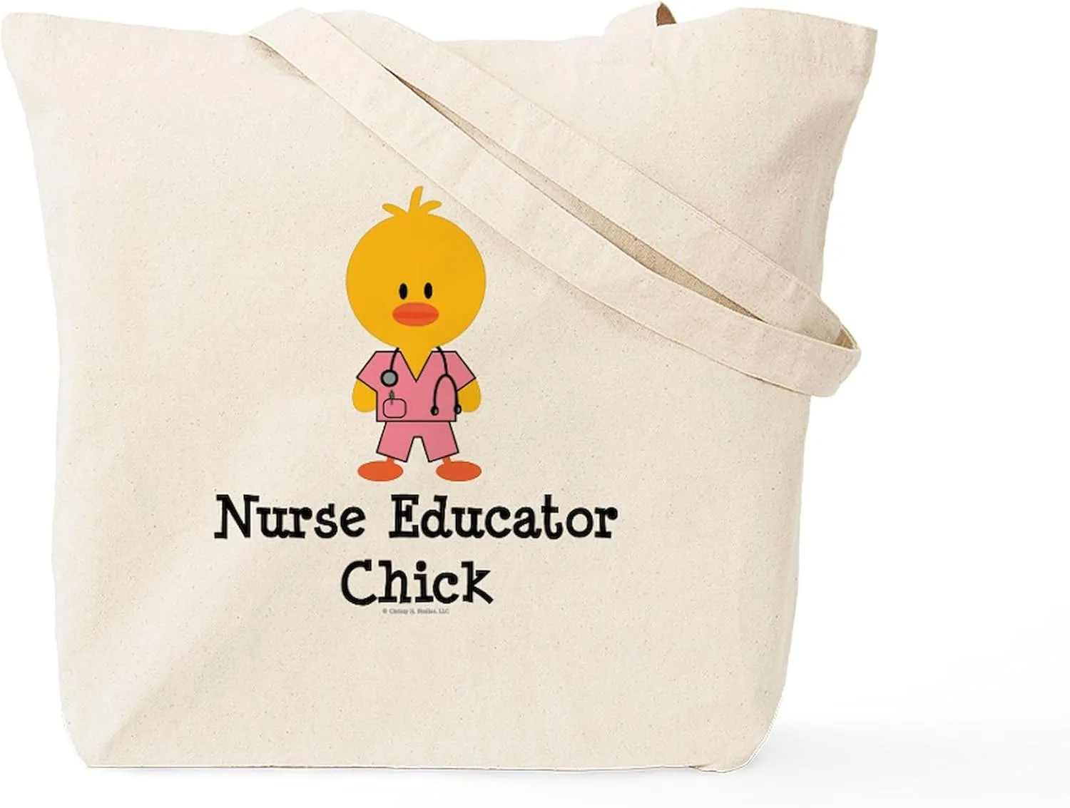 CafePress Nurse Educator Chick Tote Bag Reusable Natural Beige Canvas Shopping Bag