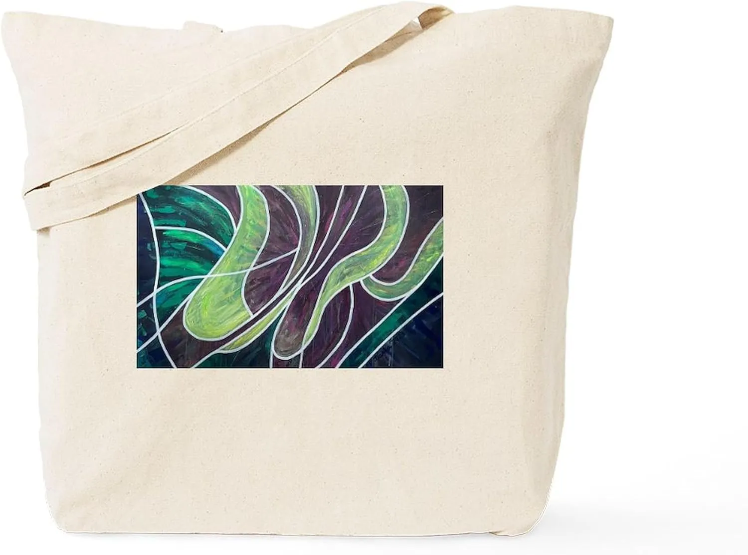 CafePress Patience Reusable Natural Beige Canvas Shopping Bag