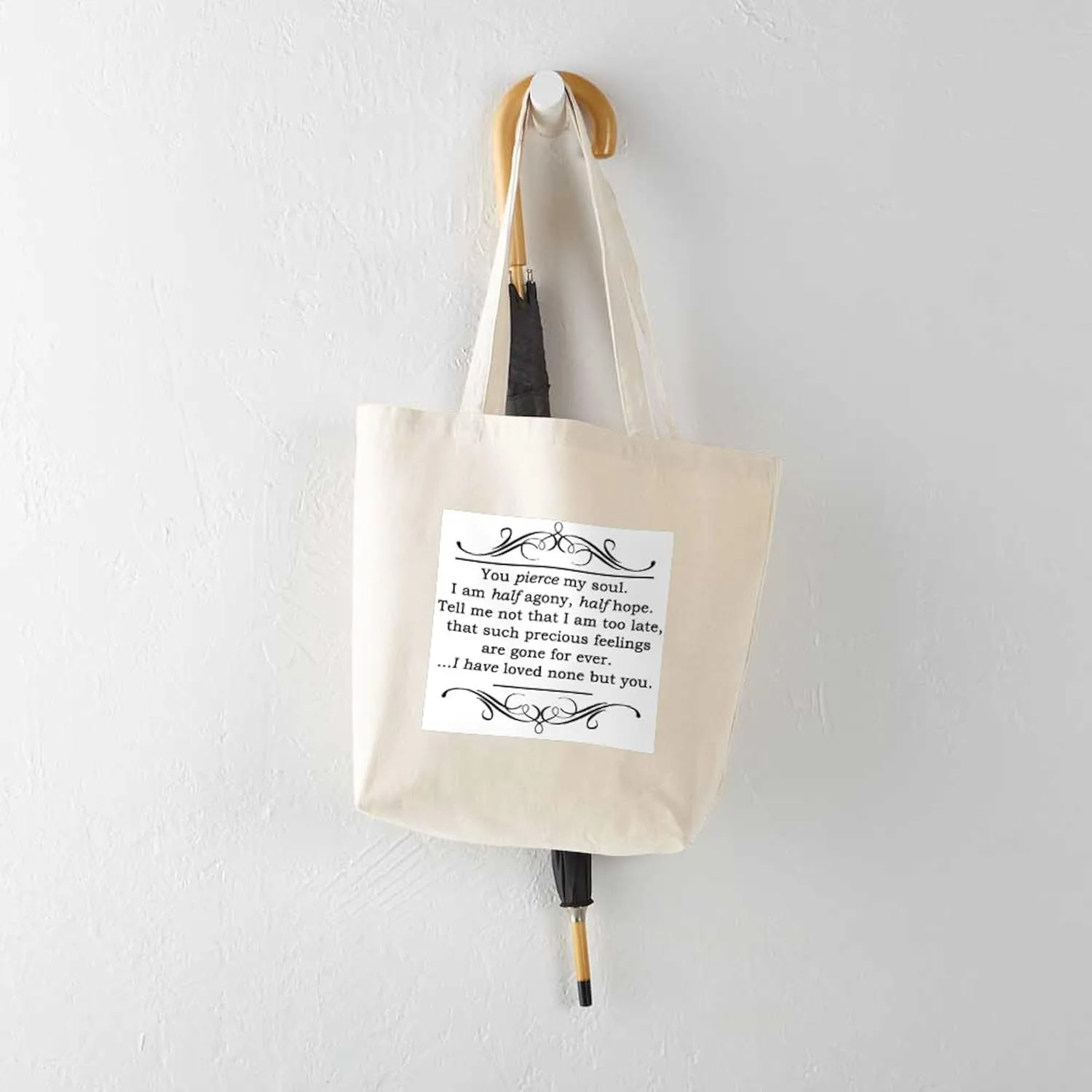 CafePress Persuasion, Jane Austen Tote Bag Reusable Natural Beige Canvas Shopping Bag