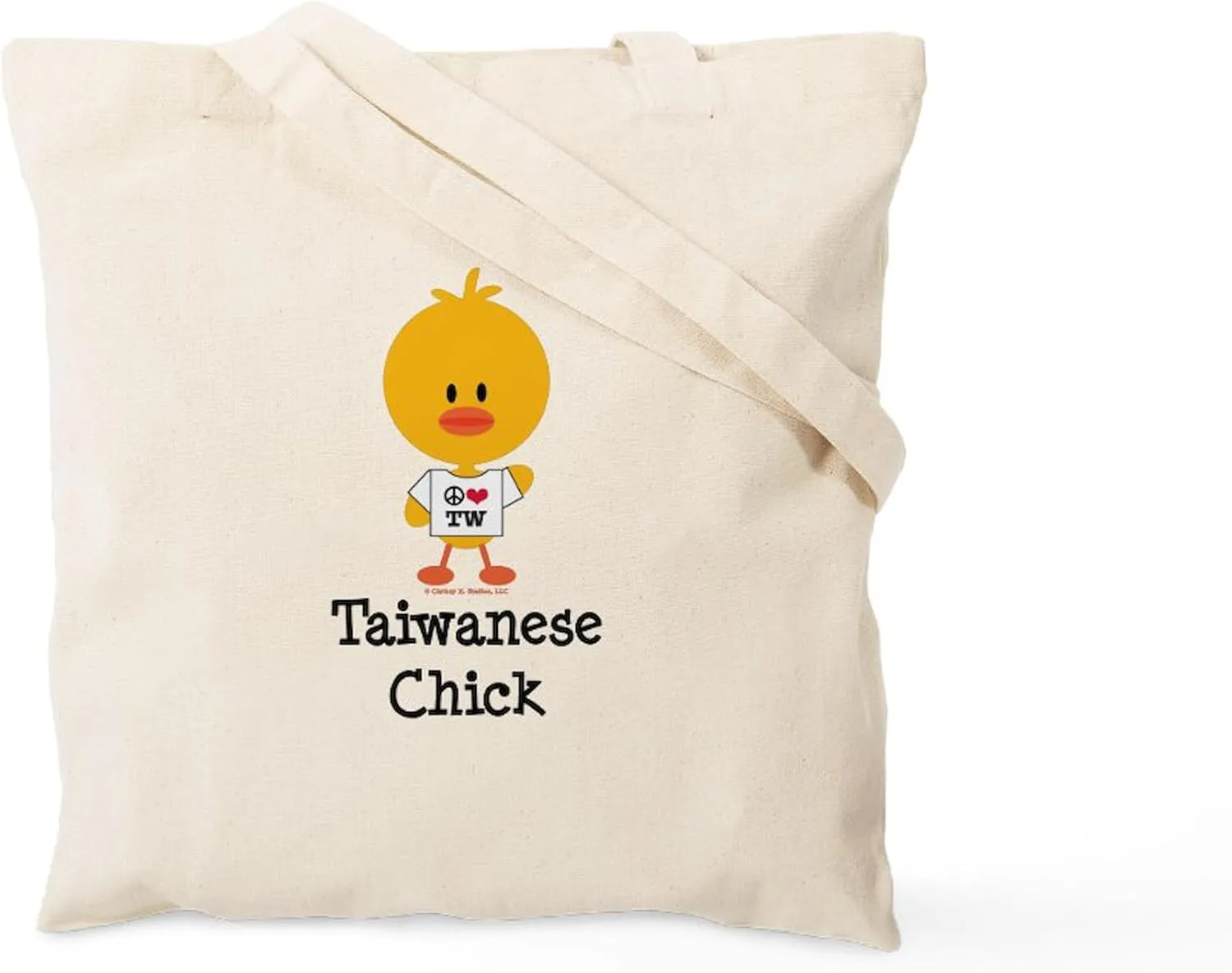 CafePress Taiwanese Chick Tote Bag Reusable Natural Beige Canvas Shopping Bag