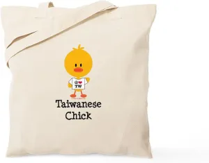 CafePress Taiwanese Chick Tote Bag Reusable Natural Beige Canvas Shopping Bag