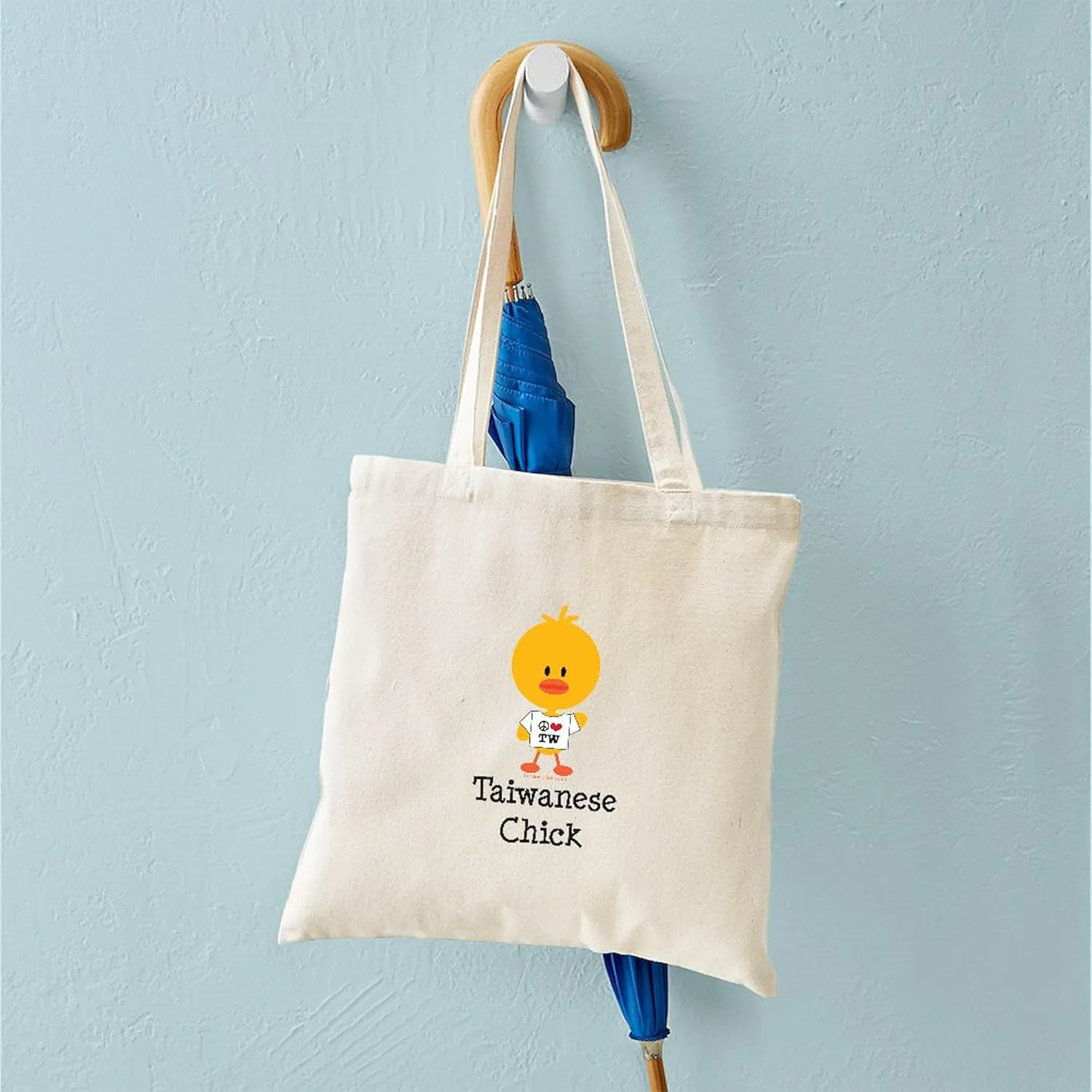 CafePress Taiwanese Chick Tote Bag Reusable Natural Beige Canvas Shopping Bag